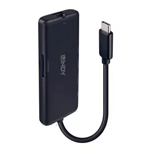 Lindy 43358 док-станция для ноутбука Проводная USB 3.2 Gen 1 (3.1 Gen 1) Type-C Черный