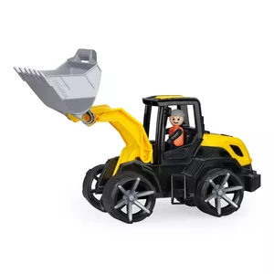 Excavator toy Lena TRUXX SM04532, rubber and steel construction, grey/yellow, for ages 2+