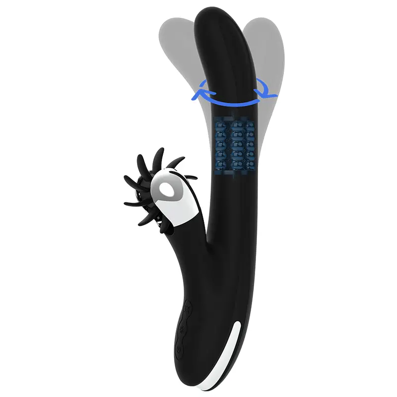Vibrators black&silver Bunny Storm Rotation Vibe Photo 2