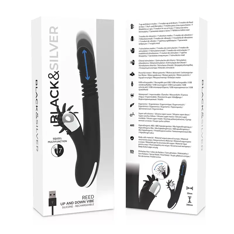 Вибратор black&silver BUNNY REED UP & DOWN VIBE Photo 7