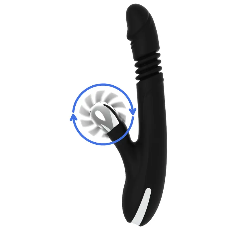 Vibrator black&silver BUNNY REED UP & DOWN VIBE Photo 3
