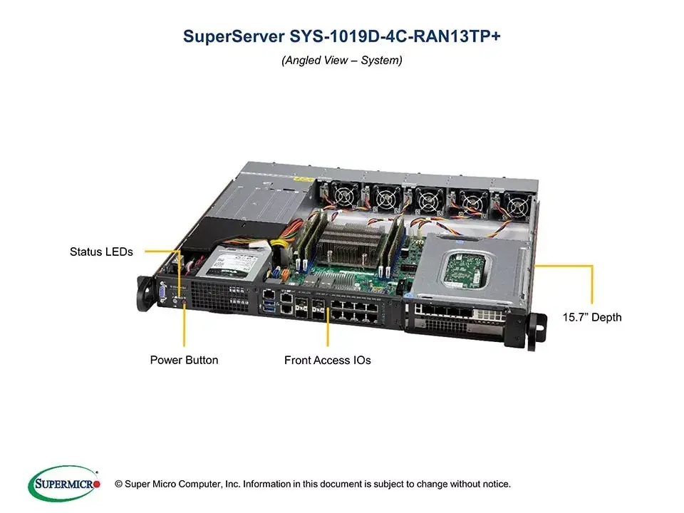 Supermicro SYS-1019D-4C-RAN13TP+ server SYS-1019D-4C-RAN13TP+ Photo 2