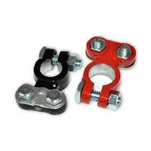 Battery terminal clamp set 2 pcs IWH 019022 — replacement clamps for vehicle batteries