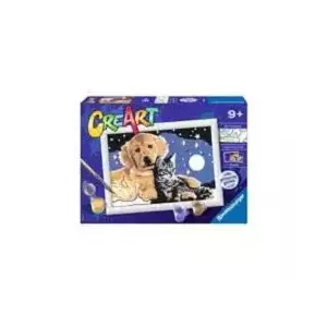 Набор для живописи Ravensburger 20045 — акрил на предварительно напечатанном холсте, кисть, герметичные баночки с краской, рама, от 9 лет