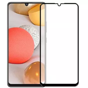 Закалённое стекло Fusion Accessories Full Glue 5D для Samsung Galaxy A42 5G чёрное с полным покрытием