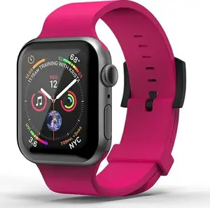 Replacement silicone watchband for Apple Watch 38/40/41 mm Superdry model 41679 pink
