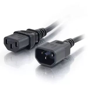 C2G 1m 18 AWG datora barošanas pagarināšanas kabelis IEC320C13 uz IEC320C14