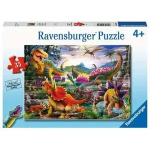Пазл Ravensburger T-Rex Terror — 35 деталей, Динозавры, 4+ лет