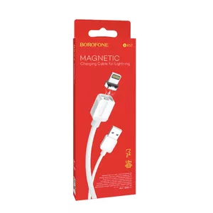 Borofone Magnetic BX57 Lightning cable 100 cm white