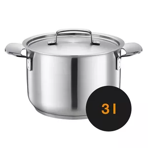 Fiskars stainless steel casserole 3.0 L — 3.0L cookware pot, model 1064751