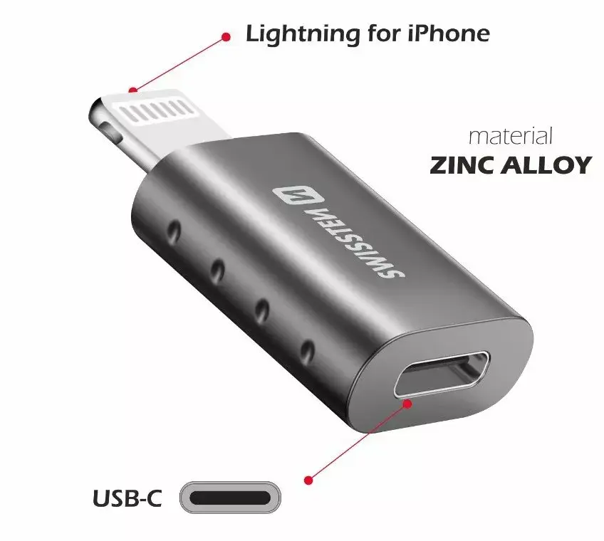 Adapteris Lightning uz USB‑C SWISSTEN 55500400 Photo 3