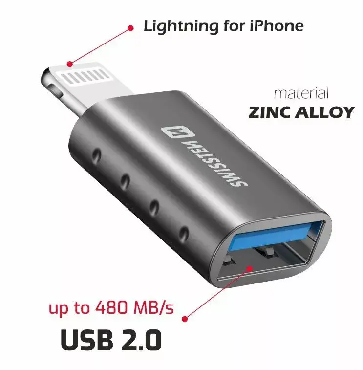 OTG adapter SWISSTEN 55500300 Lightning to USB Photo 3
