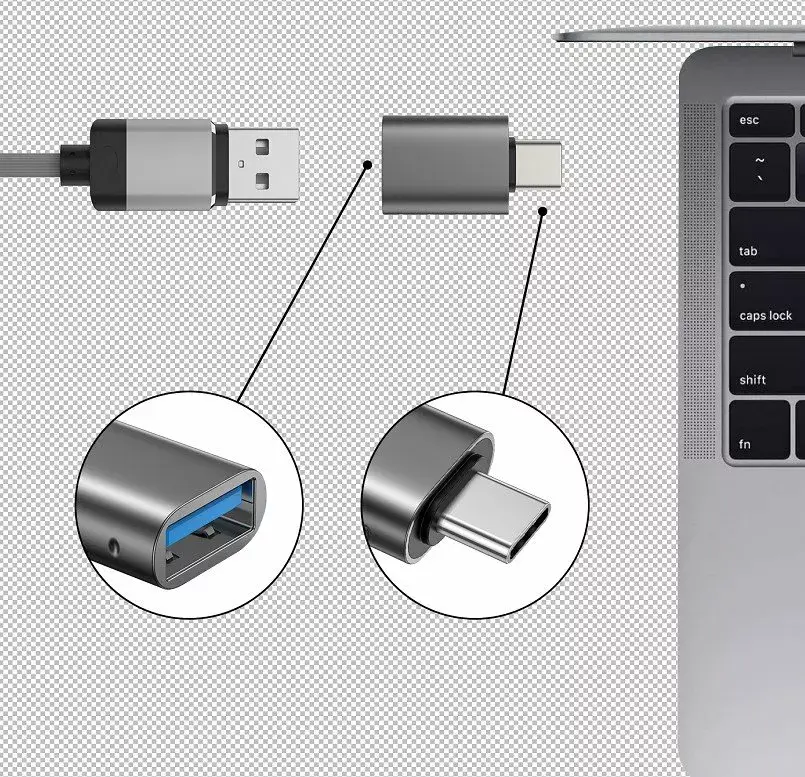 USB-C uz USB 3.0 adapters SWISSTEN 55500100 Photo 5