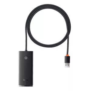 Baseus WKQX030201 хаб-разветвитель USB 3.2 Gen 1 (3.1 Gen 1) Type-A 625 Мбит/с Черный