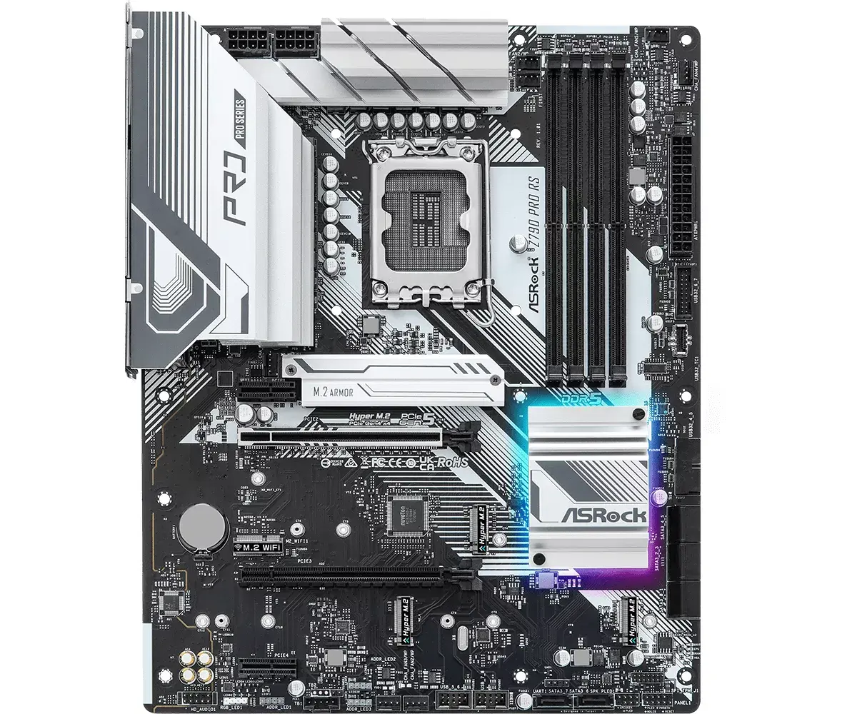 Материнская плата ASRock Z790 Pro RS (LGA 1700, ATX) Photo 2