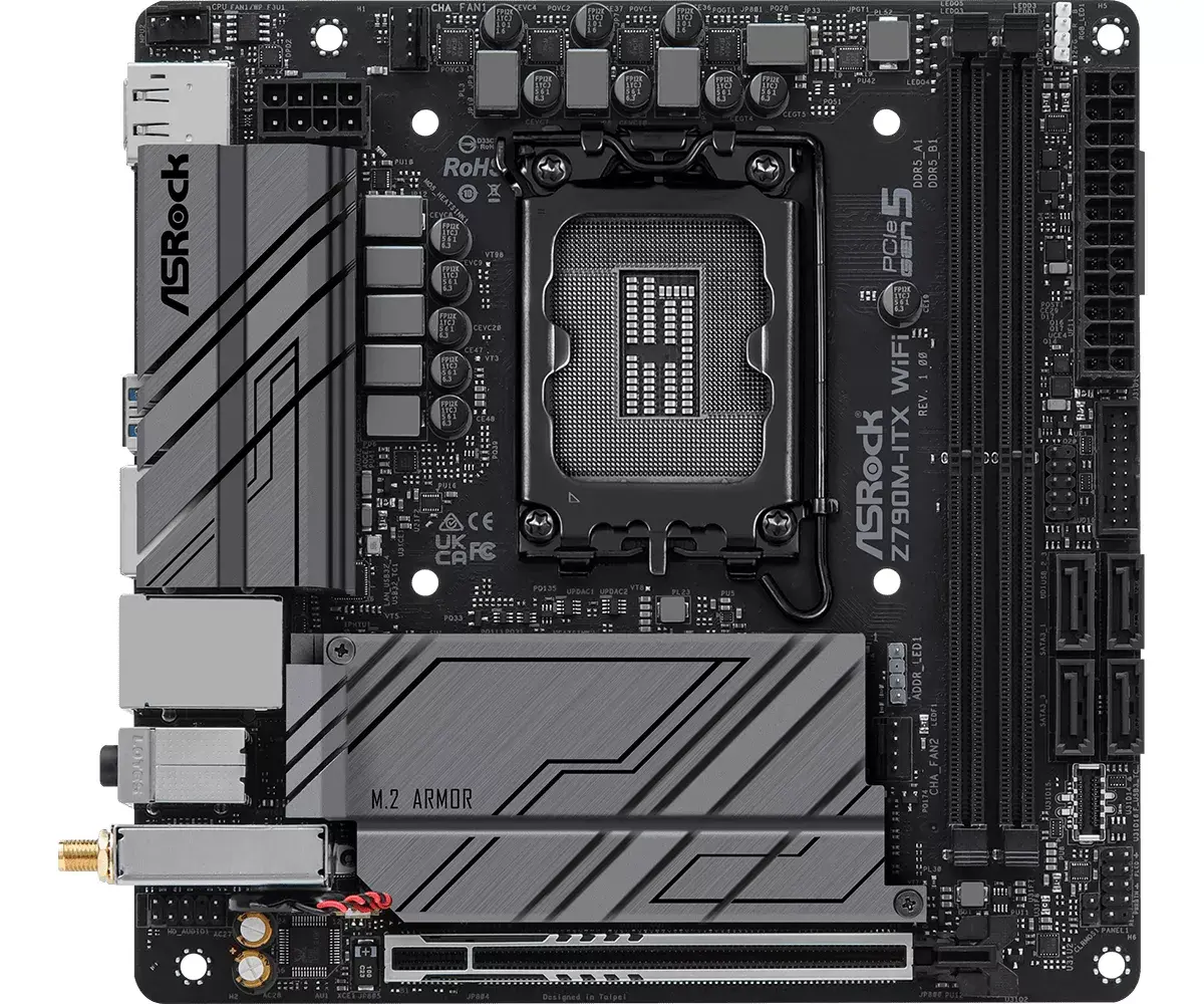 ASRock Z790M-ITX WiFi mini ITX материнская плата Photo 2