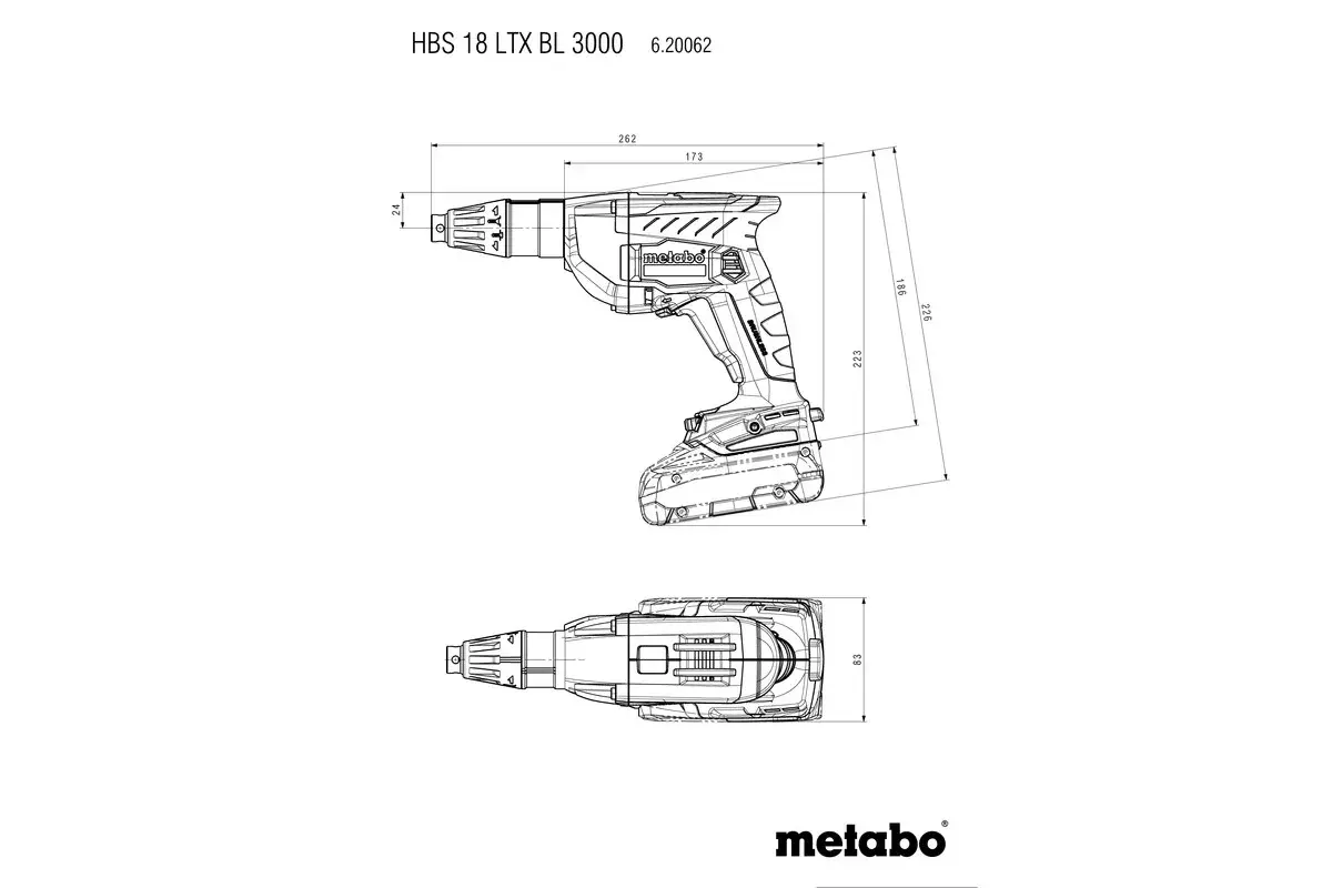 Pistol Grip Drill Metabo HBS 18 LTX BL 3000 Photo 3