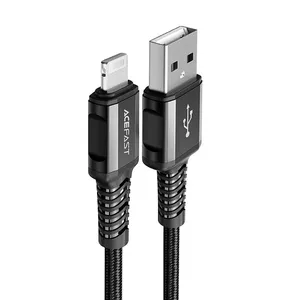 Acefast kabelis MFI USB - Lightning 1,2 m, 2,4 A, melns (C1-02 black)