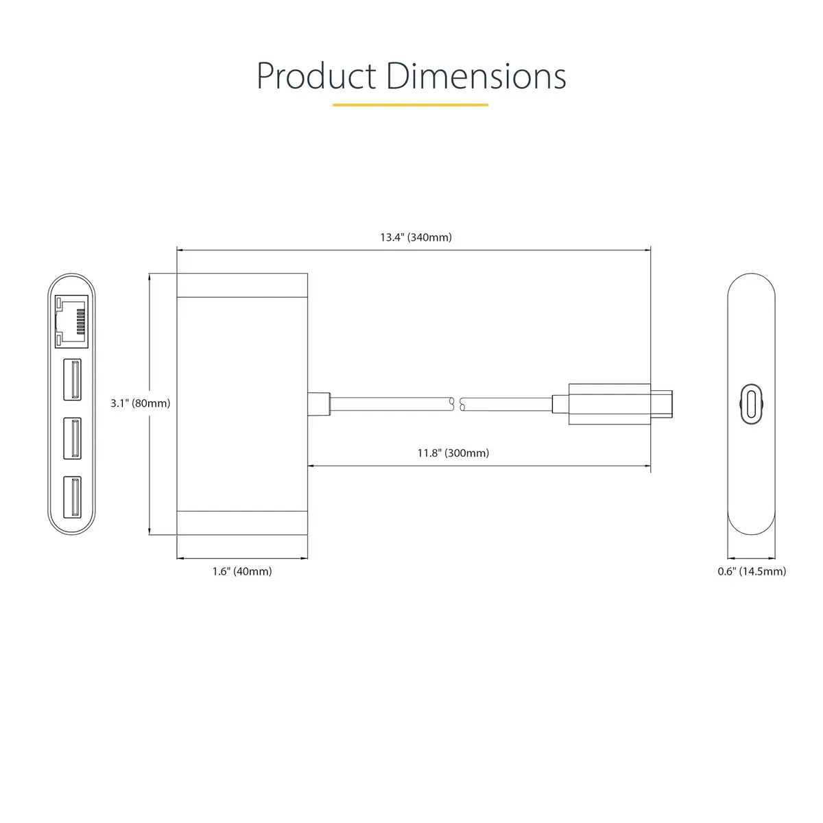 USB-C Hub StarTech.com HB30C3A1GEA2 Photo 6