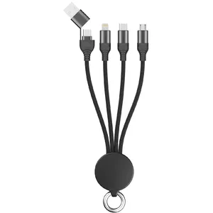 USB kabelis 2GO 797363 USB A/USB C USB C/micro-USB B/Lightning Melns