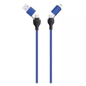 USB cable 2GO 797368 1.2 m USB A/USB C USB C/Lightning Black Blue