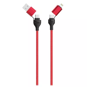 USB cable 2GO 797370 1.2 m USB A/USB C USB C/Lightning Black Red