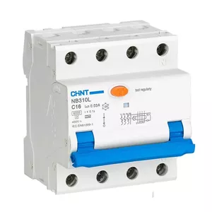 Ķēde Ķēdes pārtraucējs RCBO, NB310L/3N, 3P+N, C20, 30mA, A, 6kA NB310L3PN30MAA20C