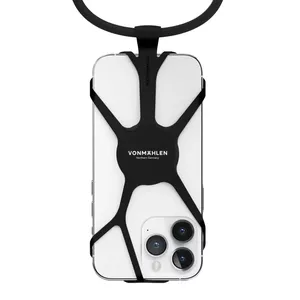 Mobile phone strap vonmählen Infinity Plus — Nylon and silicone, length up to 150 cm, width 68 mm, black