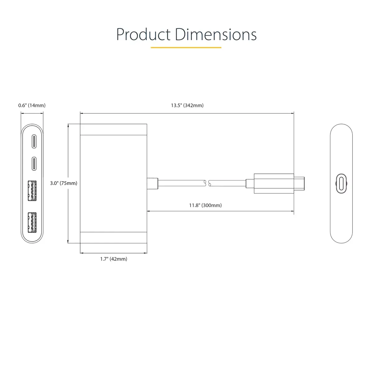 USB-C Хаб StarTech.com 4-портовый 100W Power Delivery Photo 6