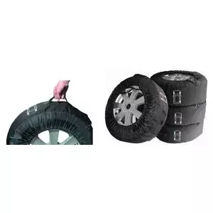 Tire Bag Set IWH Profi 4-piece heavy durable polyester for wheel storage and transport
