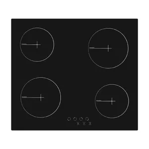 Simfer plīts H6.040.DECSP Vitrokeramikas plīts, Degļu/gatavošanas zonu skaits 4, Touch Control, melna krāsā