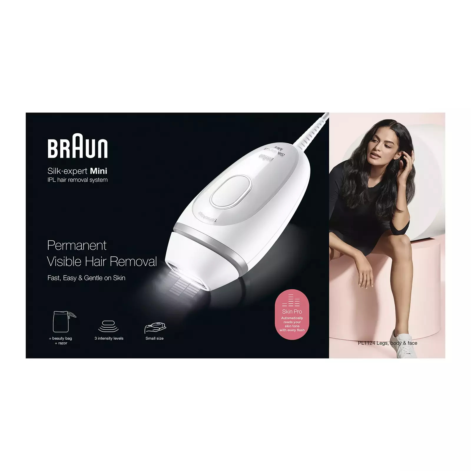 Braun Silk-Expert Mini IPL Laser Hair Removal Device with 2 Extras