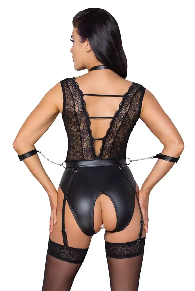 Боди бондаж Cottelli Collection S Black Photo 4