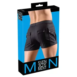 Мужские шорты Svenjoyment 21329311731 черные свободного кроя рабочий стиль XL, 90% полиэстер 10% спандекс, полиуретановое покрытие, карманы