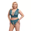 Комплект Cottelli Collection 2XL бирюзовые кружевa Photo 2
