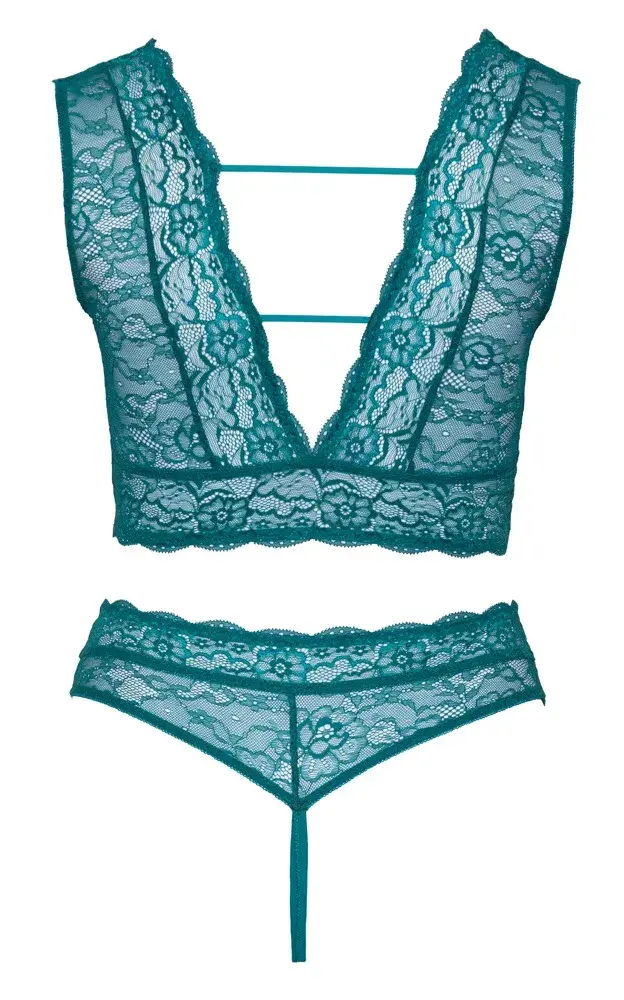Apakšveļas komplekts Cottelli Collection 3XL — bralets un atvērtas biksītes Photo 7