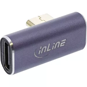 Адаптер InLine USB4 USB-C male/female вертикальный угловой серый 35900C