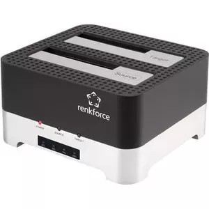 Dokstacija Renkforce RF-DOCKING-02 SATA USB 3.2 Gen 1 ar disku klonēšanas funkciju