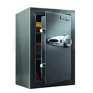 Напольный стальной сейф MASTERLOCK Large digital security safe — 390×410×610 мм, код/электронный/ключ, питание AA