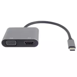 Адаптер USB-C на HDMI и VGA PREMIUMCORD ku31hdmi19 — поддержка 4K и Full HD 1080p