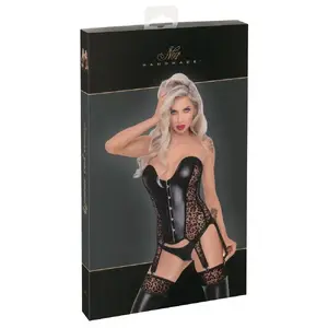 Corset Noir strapless cami suspender model 26114571041 — size L, 90% polyester/10% spandex, powerwetlook accents