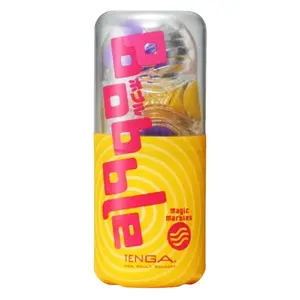 Masturbators TENGA silikona zils — atkārtoti lietojams Bobble, 14 × 5,7 cm, TPE/PP, ļoti elastīgs