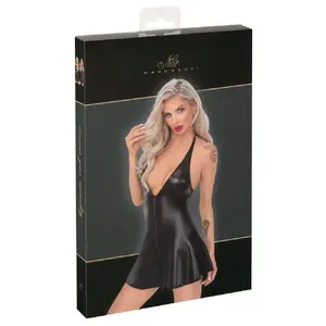 Kleita Noir modelis 27182601031 — izplešams siluets, halterveida kakla daļa, atklāta mugura, izm. M, melna, 76% poliest. 24% spandeks