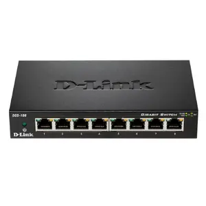 Network switch D-Link DGS-108 Unmanaged L2 Gigabit Ethernet 8-port (10/100/1000) Black