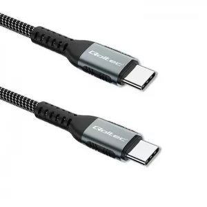 Qoltec 52358 USB kabelis 1,5 m USB 2.0 USB C Melns