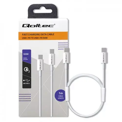 USB C cable QOLTEC 52359 — USB 2.0, 1 m Photo 8