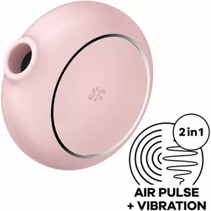 Satisfyer Air Pulse Stimulator and Vibrator Pro To Go 3 Double — pink