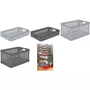 Transport basket keeeper Robert, load capacity 60 kg, size 60×40×32 cm