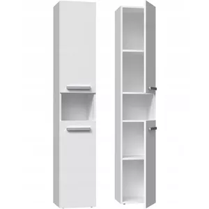 Напольный шкаф для ванной top e shop NEL I BIEL, 5 полок, 310×300×1740 мм, белый