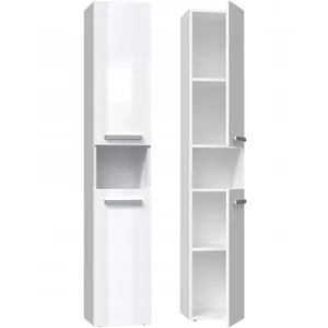 Напольный шкаф для ванной top e shop NEL I BIEL POŁ — 5 полок, 310×300×1740 мм, белый